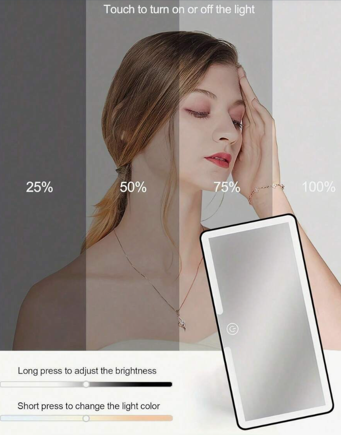 LED Makeup Visor Mirror